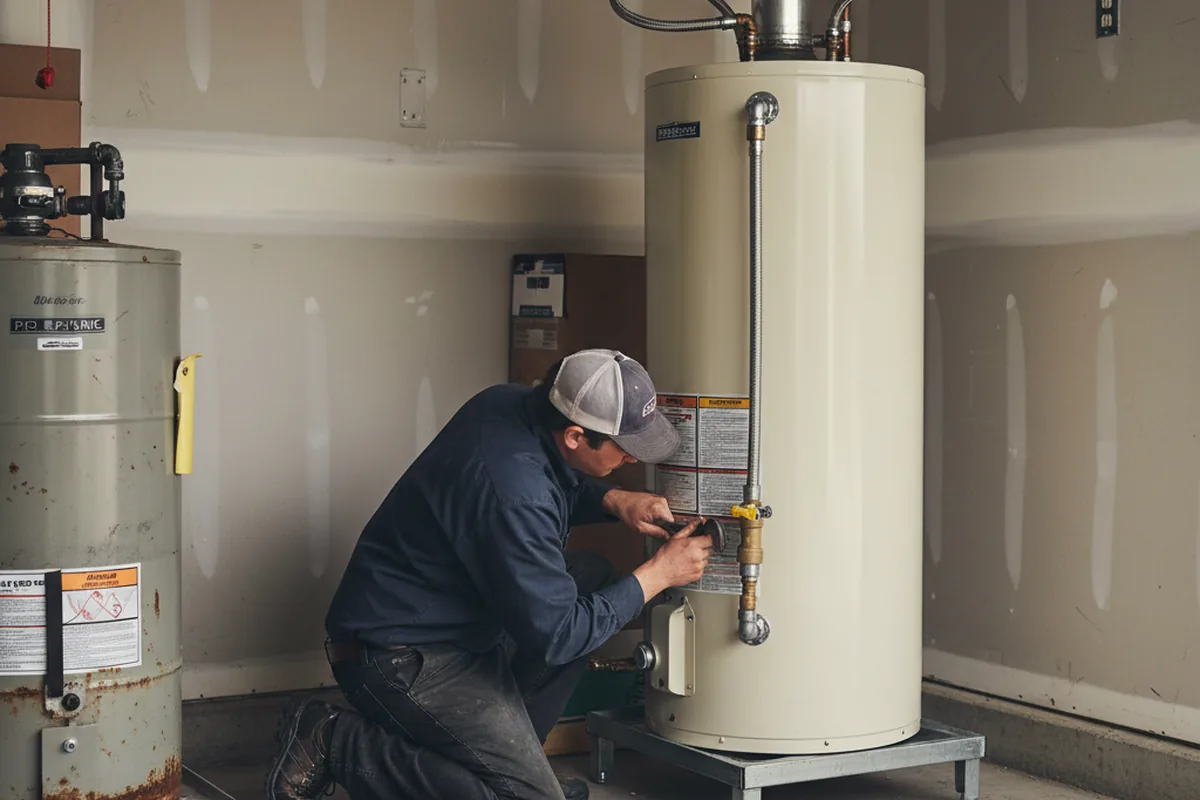 Water heater and shutoff valve replacement in Upper Black Eddy